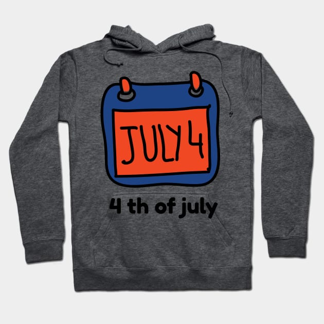 4 th of July Hoodie by pmeekukkuk